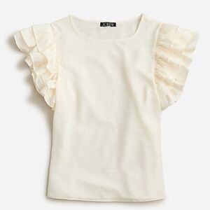 NWT - J.Crew Ruffle-sleeve top - Size Small